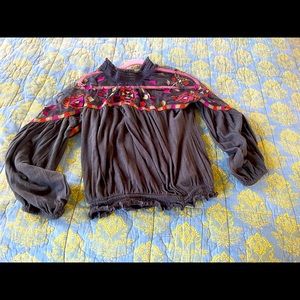 Beautiful Black with floral design blouse!